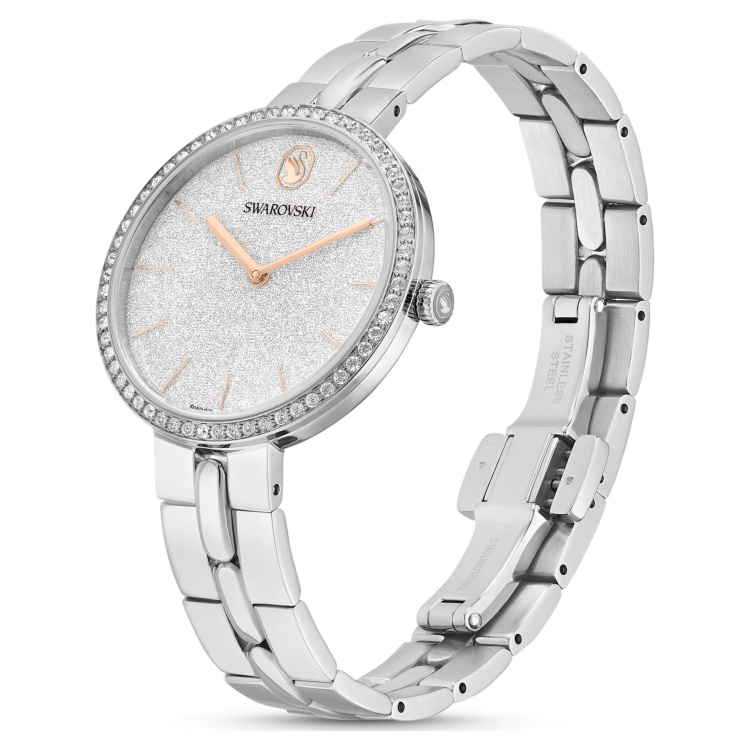 Cosmopolitan watch Swiss Made, Metal bracelet, Silver tone, Stainless steel